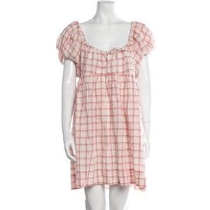 NWT Doen Babydoll Dress in Pink Plaid XS